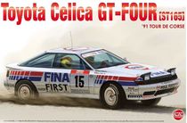 Maquette voiture plastique : Toyota Celica GT4 ST165 tour de corse 91 1/24 - Nunu  PN24015