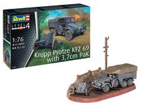 Maquette militaire : Krupp Protze KFZ 69 avec 3,7cm Pak 1/76 - Revell 03344 3344
