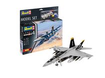 Maquette avion moderne : Model set F/A-18F Super Hornet - 1/72 - Revell 63834