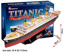 Puzzle en 3D du Titanic à construire, sans colle, de la marque Cubic fun
