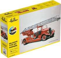 Coffret cadeau maquette camion : Starter Kit Delahaye Type 103 Pompiers 1/24 - Heller 56780