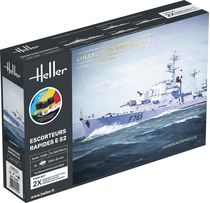Maquette bateau : Starter Kit Escorteurs Rapides E52 1/400 - Heller 57094