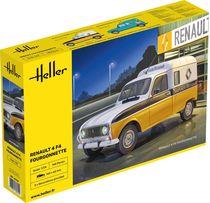 Maquette voiture de collection : Renault 4 Fourgonnette F4 1/24 - Heller 82700