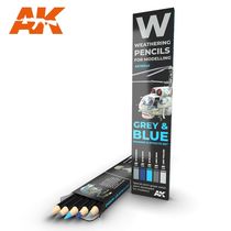 Watercolor pinceaux Set Grey And Blue Camouflages - Ak Interactive AK10043