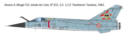 Maquette d'avion militaire : Mirage F1 C/CR 1/48 - Italeri 2839