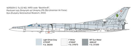 Maquette avion militaire : Tu-22M2 Backfire B 1/72 - Italeri 1440