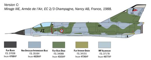 Maquette militaire : Mirage III E 1/48 - Italeri 2816