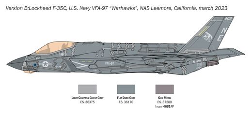 Maquette militaire : F-35C Lightning II "Catobar" 1/72 - Italeri 1469