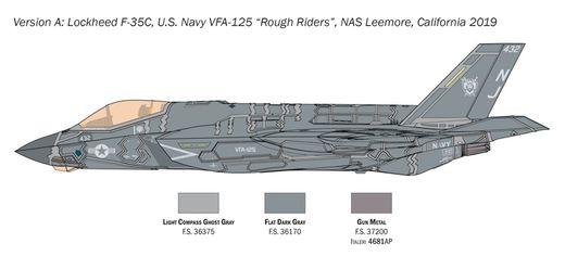 Maquette militaire : F-35C Lightning II "Catobar" 1/72 - Italeri 1469