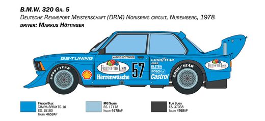 Maquette voiture de course : BMW 320 Groupe 5 1/24 - Italeri 3626