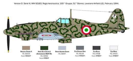 Maquette avion militaire : Macchi M.C. 205 veltro 1/32 - Italeri 2519 02519