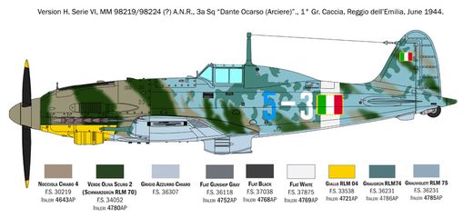 Maquette avion militaire : Macchi M.C. 205 veltro 1/32 - Italeri 2519 02519