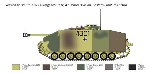 Maquette militaire : Sd. Kfz. 167 SturmGeschutz IV 1/35- Italeri 0223
Maquette militaire : Sd. Kfz. 167 SturmGeschutz IV 1/35- Italeri 0223