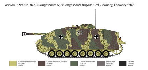 Maquette militaire : Sd. Kfz. 167 SturmGeschutz IV 1/35- Italeri 0223