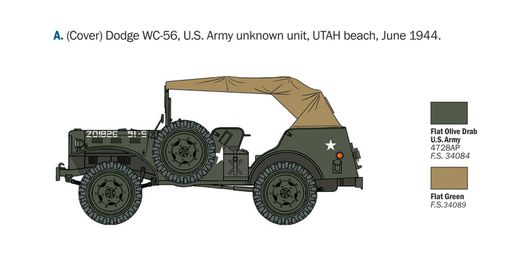 Maquette militaire : Dodge WC-56/57 Command Car 1/35 - Italeri 228