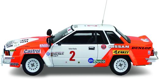 Maquette voiture plastique : Nissan 240RS BS110 1984 Safari Rally 1/24 - Beemax 24041