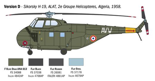 Maquette militaire : Hélicoptère HAS22 / HO4S-3 / H-19 - Italeri 1476