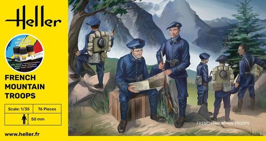 Figurines militaires : Starter Kit Troupes françaises de montagne 1/35 - Heller 57223