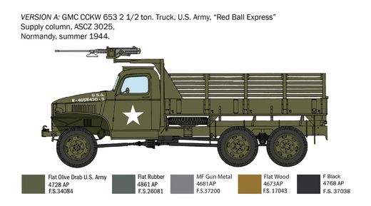 Maquette camion 6x6 : GMC 2 1/2 tonnes "D-Day" - Italeri 6271