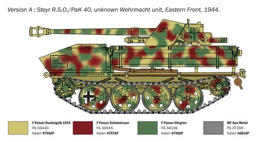 Maquette militaire : Tank RSO avec PAK40 1/35 - Italeri 0355