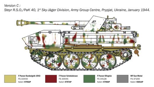 Maquette militaire : Tank RSO avec PAK40 1/35 - Italeri 0355