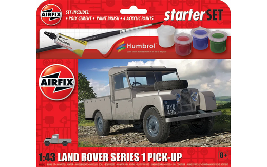 Maquettes voiture 4x4 : Starter set Land Rover serie 1 pick-up 1/43 - Airfix A55012