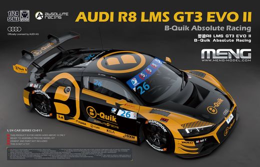 Maquette automobile : Audi R8 LMS GT3 Evo II quik absolute 1/24 - Meng CS-011