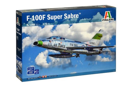 Maquette avion militaire : F-100F Super Sabre - 1:72 - Italeri 1398  01398