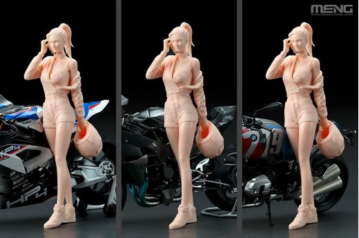 Figurine pour accompagner une maquette moto : Hot rider 2 (Résine) 1/9 - Meng SPS-087