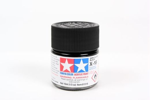 Peinture pour maquettes - X18 NOIR SATINE - XL 23 ml - Tamiya 81018