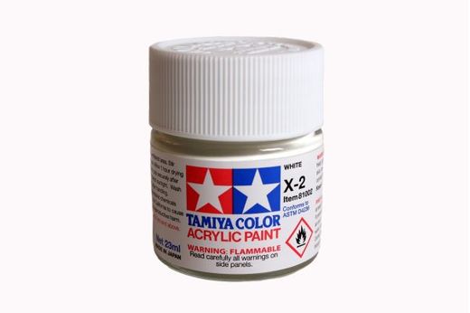 Peinture pour maquettes - X2 BLANC brillant - XL 23 ml - Tamiya 81002