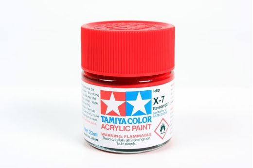 Peinture pour maquettes - X7 ROUGE brillant - XL 23 ml - Tamiya 81007