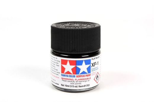 Tamiya 81701 - XF1 Noir mat : Peinture acrylique