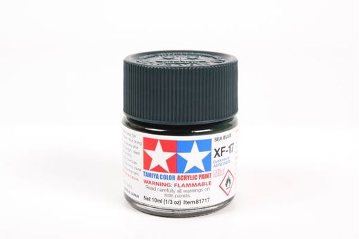 Tamiya 81717 - XF17 Bleu-Mer Foncé Mat : Peinture acrylique