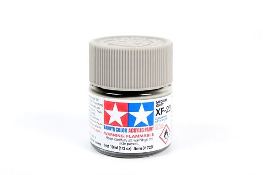 Tamiya 81720 - XF20 Gris Moyen Mat : Peinture acrylique