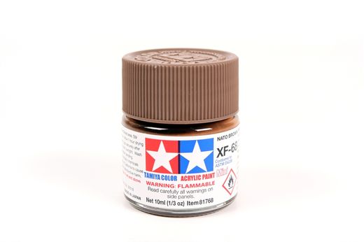 Peinture pour maquettes - XF68 BRUN OTAN mat - 10 ml - Tamiya 81768