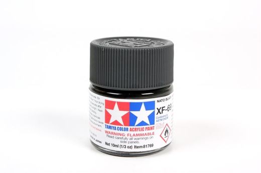 Peinture pour maquettes - XF 69 NOIR OTAN MAT-  10 ml - Tamiya 81769