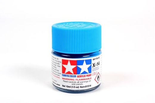 Tamiya 81514 - X14 Bleu Ciel Brillant : Peinture acrylique