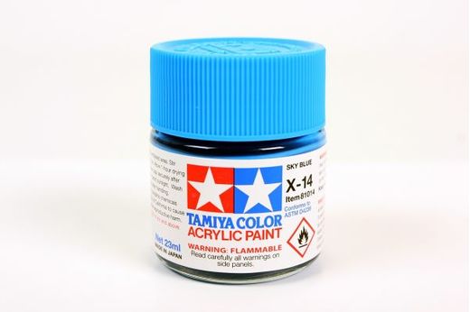 Peinture pour maquettes - X14 BLEU CIEL brillant - XL 23 ml - Tamiya 81014