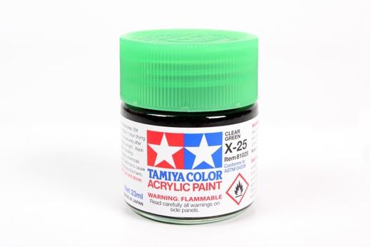 Peinture pour maquettes - X25 VERT TRANSLUCIDE - XL 23 ml - Tamiya 81025