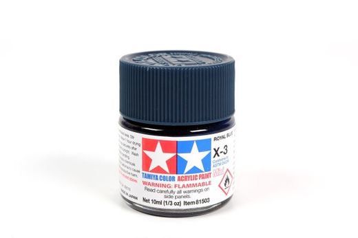 Tamiya 81503 - X3 Bleu Royal Brillant : Peinture acrylique