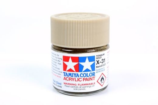 Peinture pour maquettes - X31 TITANIUM OR - XL 23 ml - Tamiya 81031