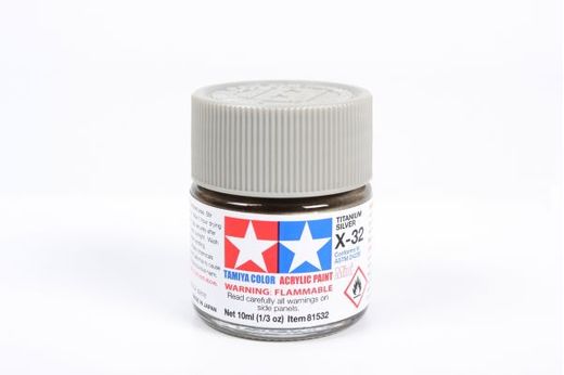 Tamiya 81532 - X32 Titanium Argent : Peinture acrylique