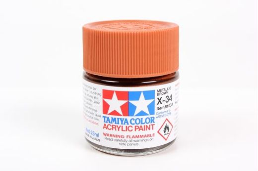 Peinture pour maquettes - X34 BRUN METAL - XL 23 ml - Tamiya 81034