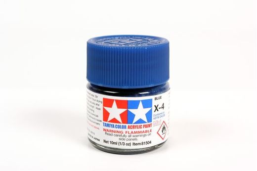 Tamiya 81504 - X4 Bleu Brillant : Peinture acrylique