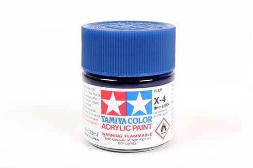 Peinture pour maquettes - X4 BLEU brillant - XL 23 ml - Tamiya 81004