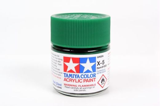 Peinture pour maquettes - X5 VERT brillant - XL 23 ml - Tamiya 81005