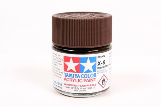 Peinture pour maquettes - X9 BRUN brillant - XL 23 ml - Tamiya 81009