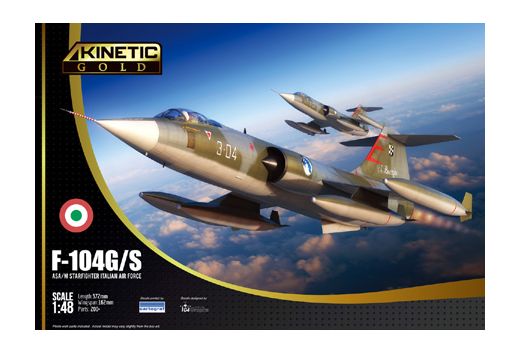 Maquette avion militaire F-104G/S ASA/M Starfighter Air Force Italienne 1/48 - KINETIC 48093