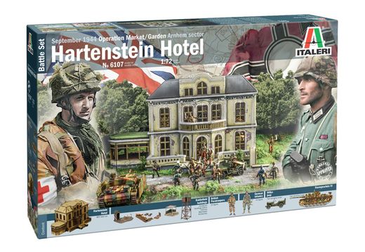 Diorama bataille militaire : Opération « Market Garden » Hartenstein Hotel 1/72 - Italeri 6107